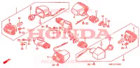 CLIGNOTANT pour Honda NTV 650 REVERE de 1991