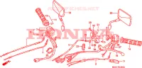 COMMODO   LEVIER   CABLE pour Honda NTV 650 REVERE de 1991