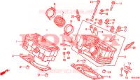 CYLINDRE   CULASSE (ARRIERE) pour Honda NTV 650 REVERE de 1991