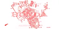 CYLINDRE   CULASSE (AVANT) pour Honda NTV 650 REVERE de 1991