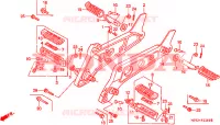REPOSE PIED pour Honda NTV 650 REVERE de 1991