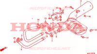 SILENCIEUX D'ECHAPPEMENT pour Honda NTV 650 REVERE de 1991