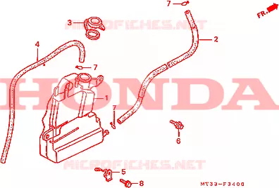 VASE D'EXPANSION (ST1100L/M/N/P/R) Honda MOTO 1100 PAN-EUROPEAN 1990  ST1100L