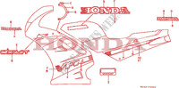 RAYURE/MARQUE(3) (VFR750FN) pour Honda VFR 750 de 1992