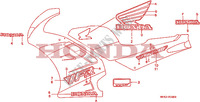 RAYURE/MARQUE(5) pour Honda VFR 750 de 1993
