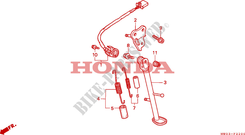 BEQUILLE pour Honda CBR 900 RR de 1992