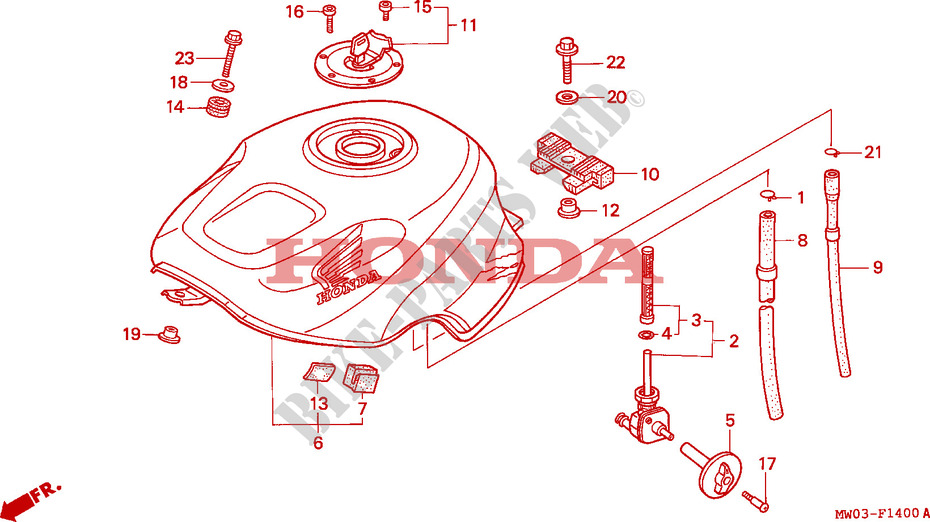 Carburant de Remplacement Robinet Pour Honda CBR 900 RR Fireblade 93-95