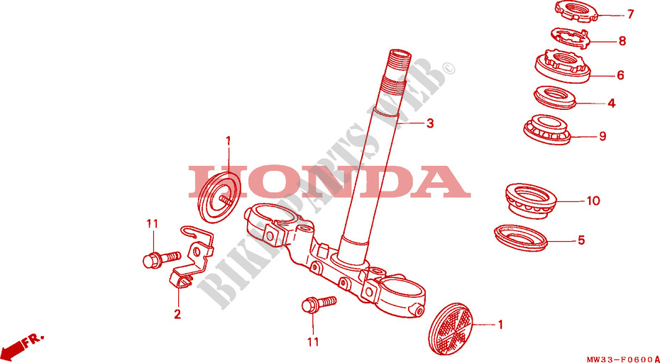 TE DE FOURCHE pour Honda SEVEN FIFTY 750 de 1992