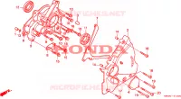 COUVERCLE GAUCHE pour Honda SEVEN FIFTY 750 de 1998