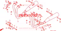 SILENCIEUX D'ECHAPPEMENT pour Honda SEVEN FIFTY 750 de 1998