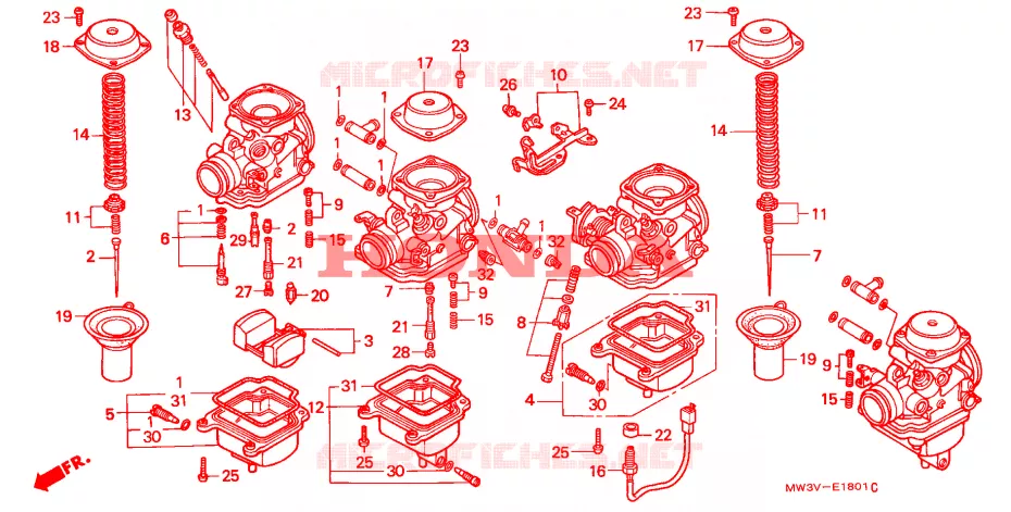 Chapeau De Carburateur D'occasion Pour Honda CB 750 Seven Fifty (1992-2003) - Pièce Moto