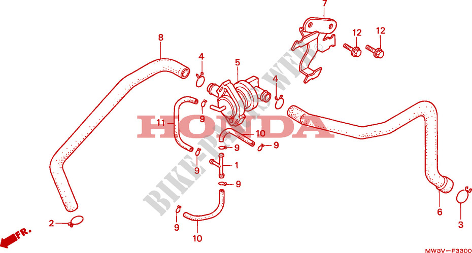 COMMANDE INJECTION D'AIR SOUPAPE pour Honda CB SEVEN FIFTY 750 de 2001