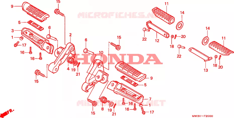 REPOSE PIED Honda MOTO 750 CB 1998  CB750F2W