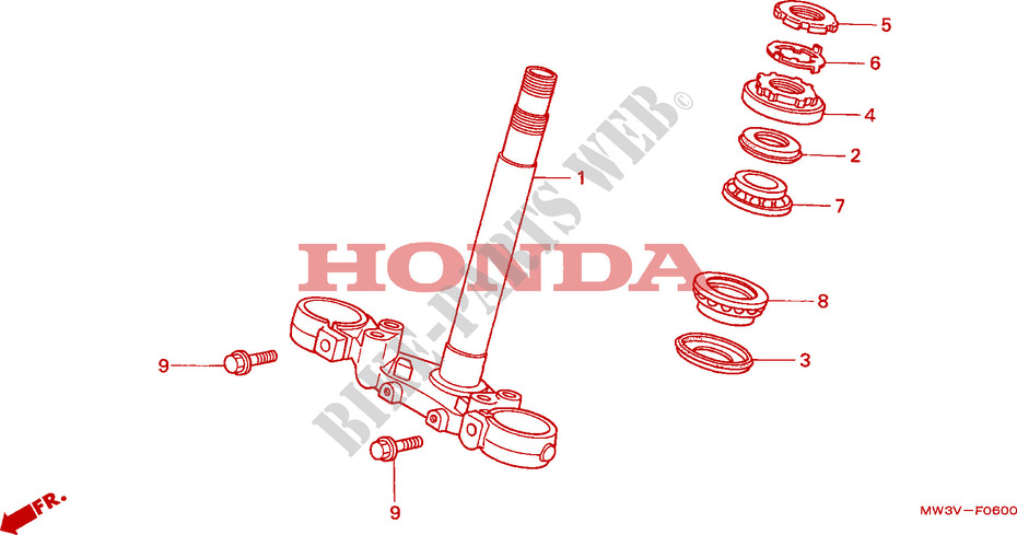 TE DE FOURCHE pour Honda SEVEN FIFTY 750 de 1998