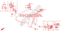 GARDE BOUE AVANT pour Honda RC45 RVF 750 de 1995
