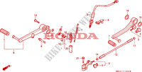 PEDALE pour Honda RC45 RVF 750 de 1994