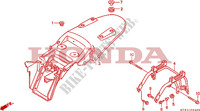 GARDE BOUE ARRIERE pour Honda DOMINATOR 650 NX 34HP de 1994