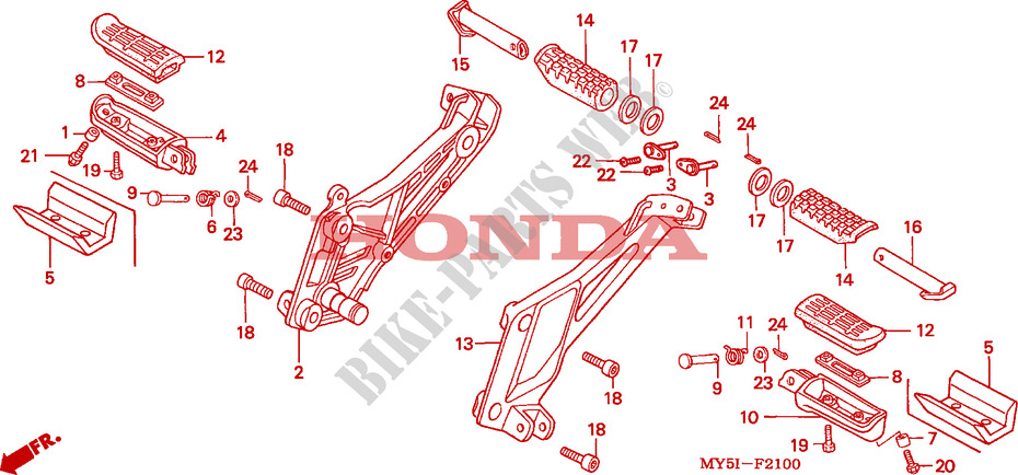 REPOSE PIED pour Honda CB 500 S 34HP de 2002