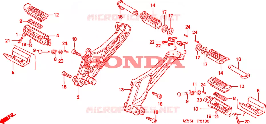 REPOSE PIED Honda MOTO 500 CB 2002  CB500S2