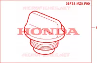 BOUCHON D'HUILE CHROME pour Honda 1500 F6C de 2002