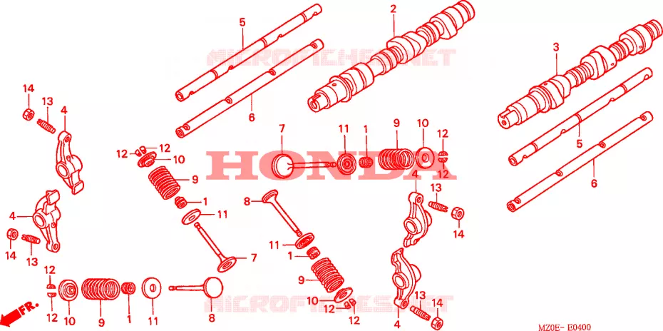 ARBRE A CAMES - SOUPAPE Honda MOTO 1500 GOLD-WING 2003  GL1500CD3