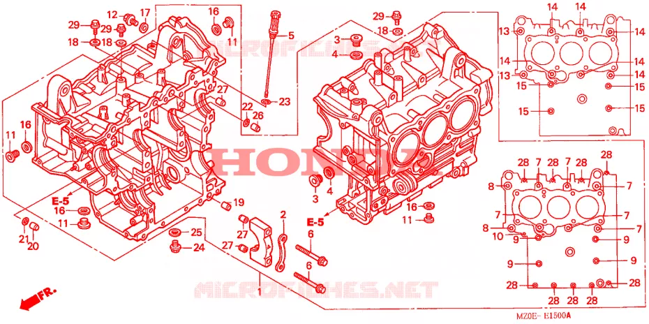 BLOC-CYLINDRES Honda MOTO 1500 GOLD-WING 2003  GL1500CD3