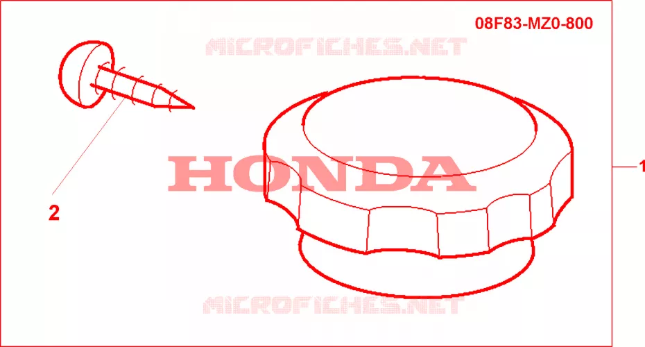 BOUCHON DE RADIATEUR CHROME Honda MOTO 1500 GOLD-WING 2001  GL1500C1