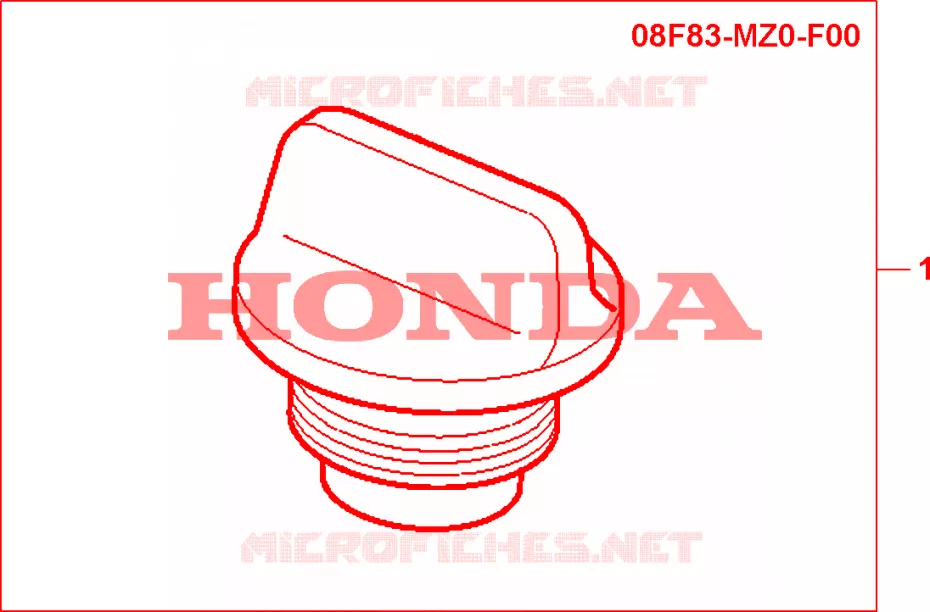 BOUCHON D'HUILE CHROME Honda MOTO 1500 GOLD-WING 2002  GL1500CD2