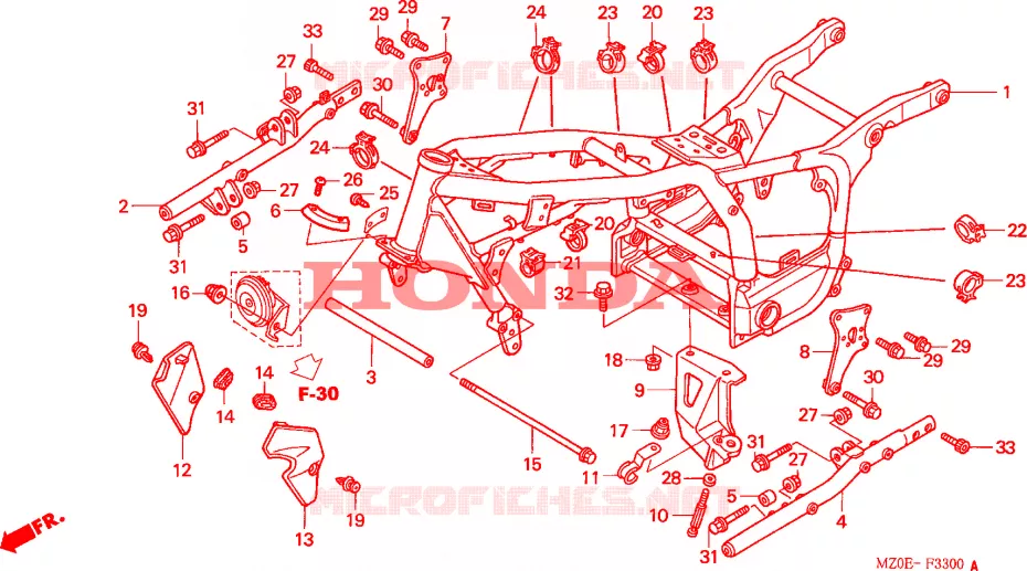 CADRE Honda MOTO 1500 GOLD-WING 2002  GL1500CD2