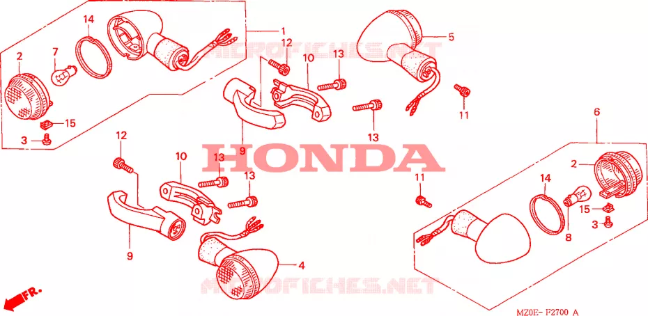 CLIGNOTANT Honda MOTO 1500 GOLD-WING 2002  GL1500C2