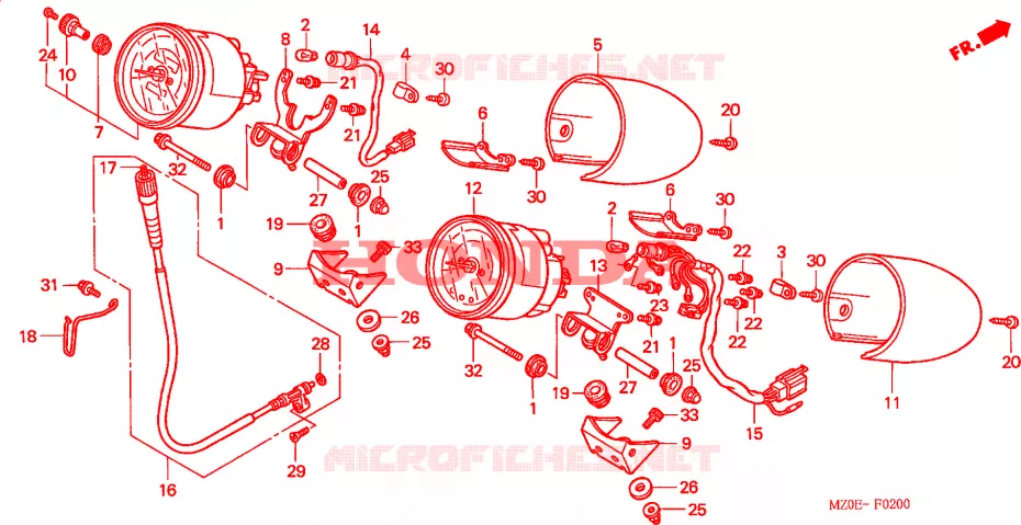COMPTEUR Honda MOTO 1500 GOLD-WING 2002  GL1500CD2
