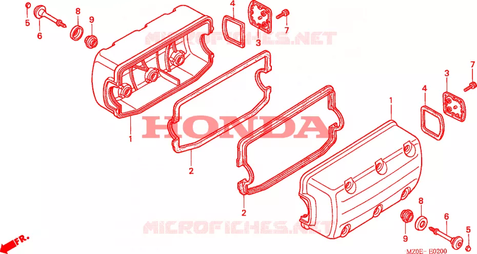 COUVRE CULASSE Honda MOTO 1500 GOLD-WING 2003  GL1500CD3
