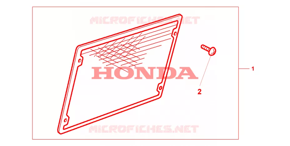 GRILLE DE RADIATEUR CHROME Honda MOTO 1500 GOLD-WING 2002  GL1500C2