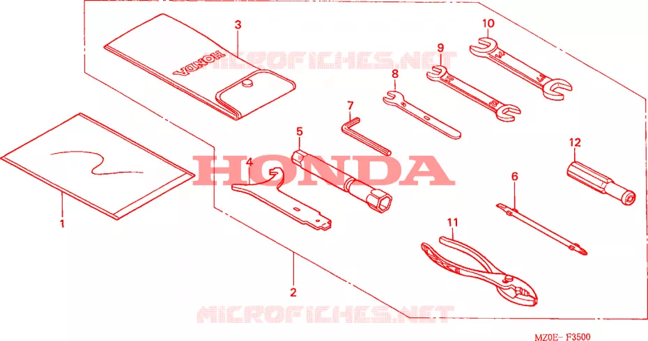 OUTIL Honda MOTO 1500 GOLD-WING 2002  GL1500C2
