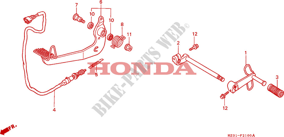 PEDALE pour Honda VALKYRIE 1500 de 2001