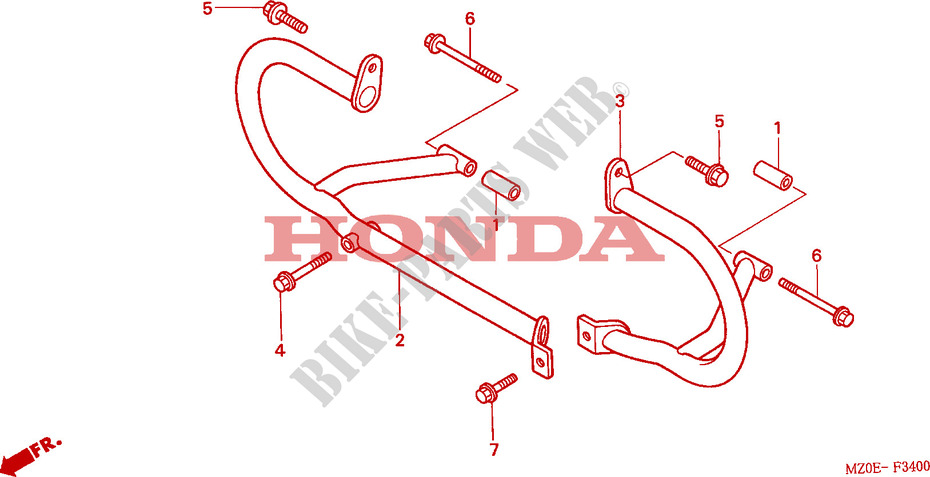 PROTECTION DE MOTEUR pour Honda VALKYRIE 1500 F6C de 2003
