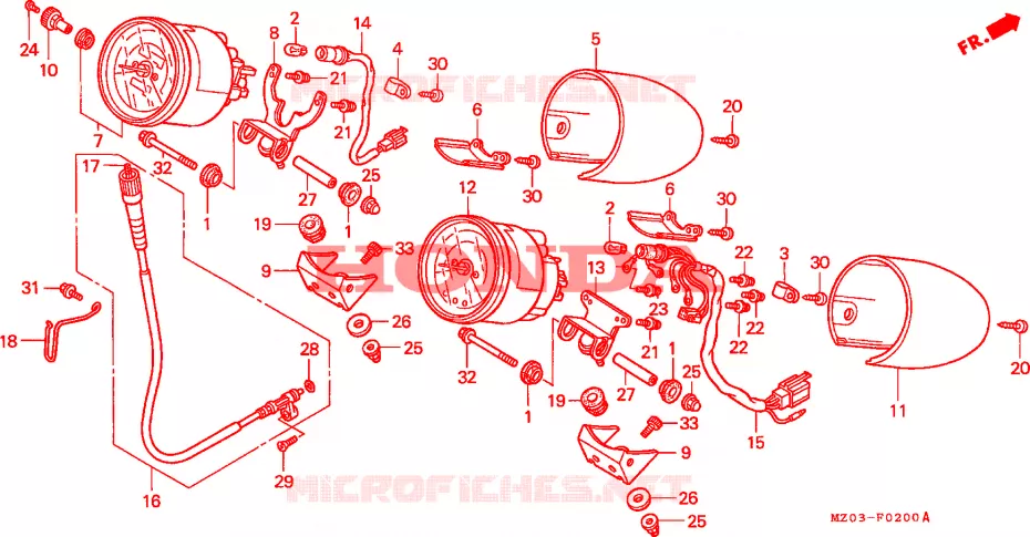 COMPTEUR Honda MOTO 1500 GOLD-WING 2000  GL1500CY