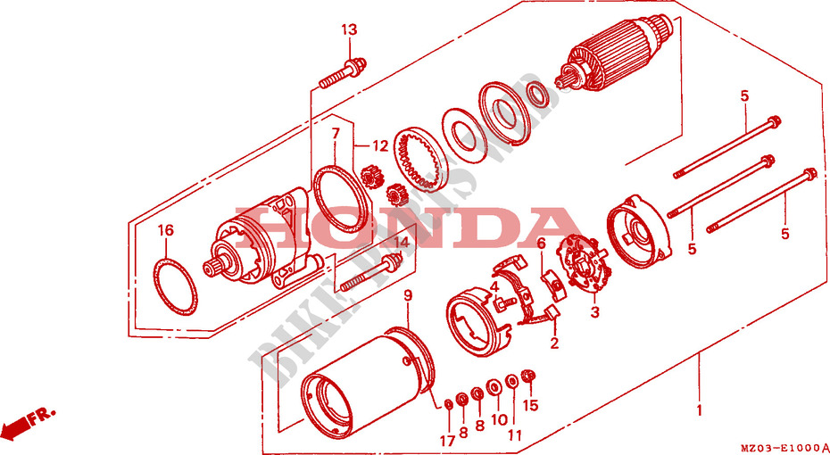 DEMARREUR pour Honda 1500 F6C de 2000
