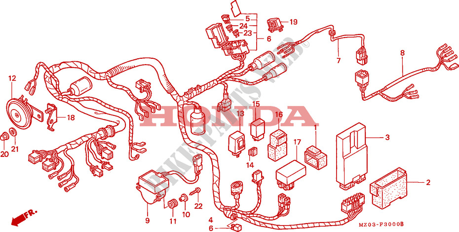 FAISCEAU DES FILS pour Honda VALKYRIE 1500 F6C de 2000
