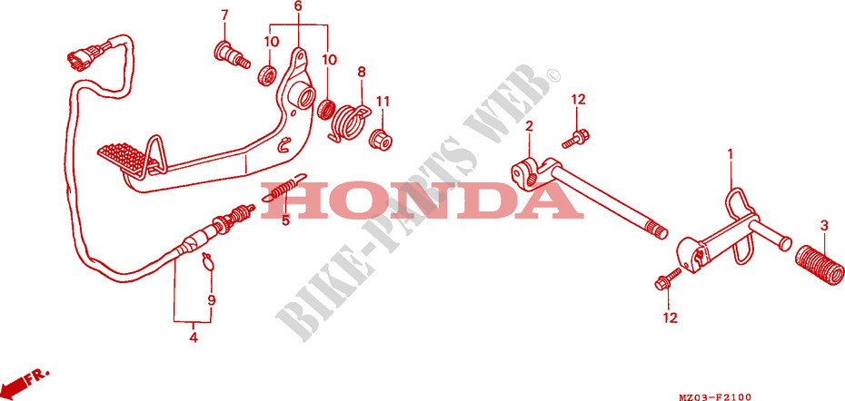 PEDALE pour Honda VALKYRIE 1500 F6C TOURER de 1997