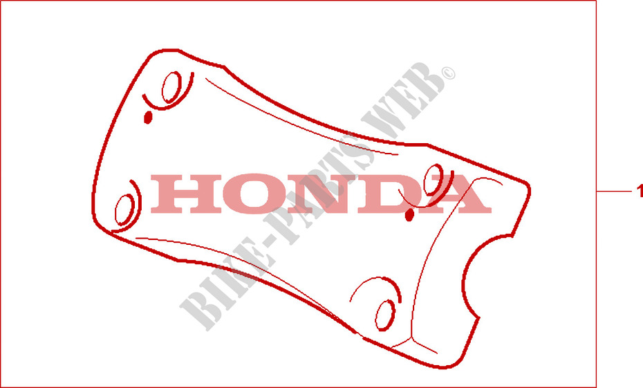 PONTET DE GUIDON CHROME pour Honda VALKYRIE 1500 F6C TOURER de 2000