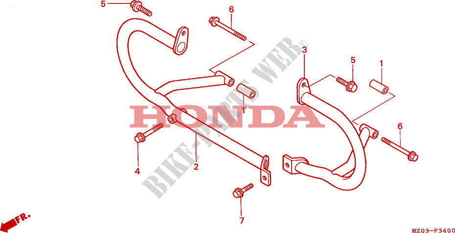 PROTECTION DE MOTEUR pour Honda VALKYRIE 1500 F6C TOURER de 1999