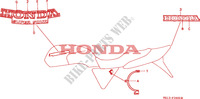 AUTOCOLLANTS pour Honda BIG ONE 1000 50HP de 1993