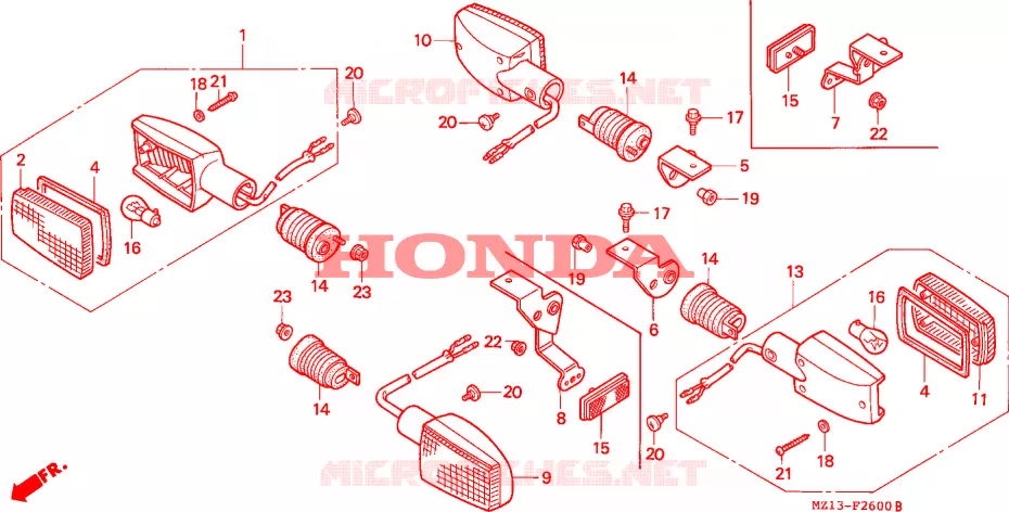 CLIGNOTANT Honda MOTO 1000 CB 1993  CB1000FP