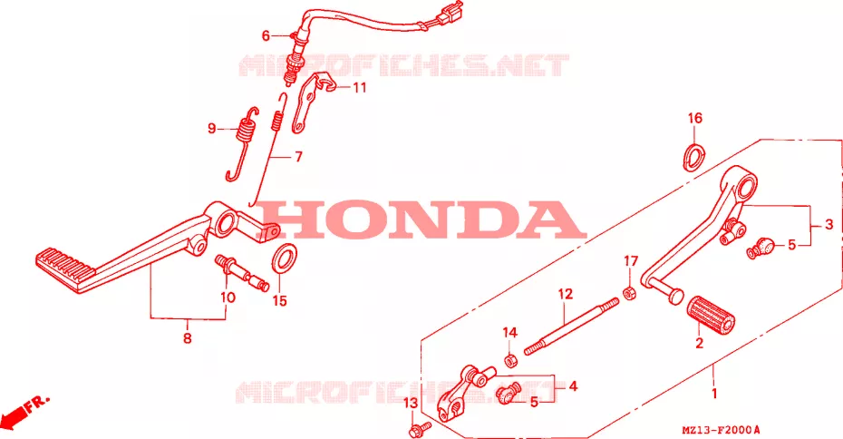 PEDALE Honda MOTO 1000 CB 1996  CB1000FT