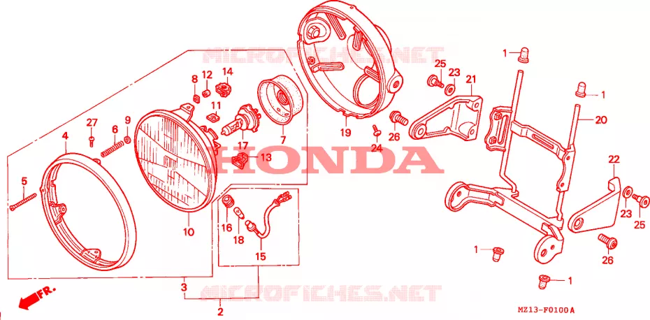 PHARE Honda MOTO 1000 CB 1993  CB1000FP