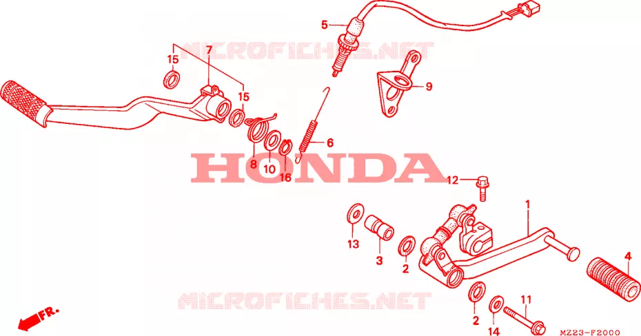 SELECTEUR - PEDALE DE FREIN Honda MOTO 1000 CBR 1995  CBR1000FS