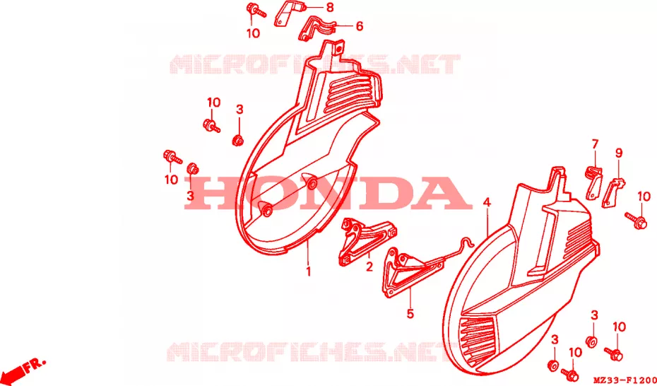 CACHES DISQUES Honda MOTO 1500 GOLD-WING 1993  GL1500AP