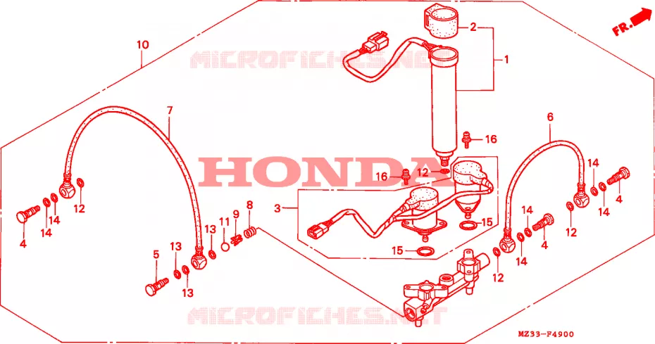 DISTRIBUTEUR D'AIR Honda MOTO 1500 GOLD-WING 1995  GL1500AS