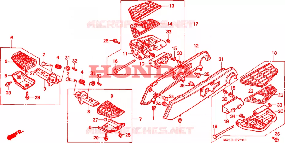 MARCHE(GL1500AP/AR/AS/AT) Honda MOTO 1500 GOLD-WING 1995  GL1500AS